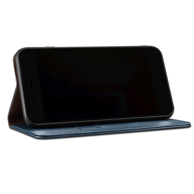 For Xiaomi Mi 10S Simple Wax Crazy Horse Texture Horizontal Flip Leather Case with Card Slots & Wallet(Navy Blue) by bashfashion