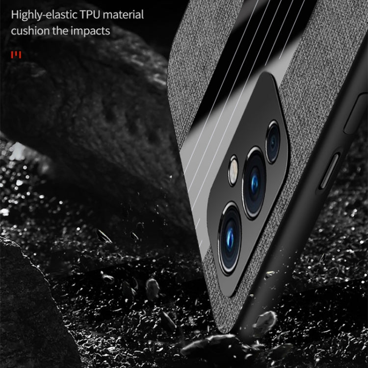 For OnePlus 9 XINLI Stitching Cloth Texture Shockproof TPU Phone Case(Brown) by XINLI