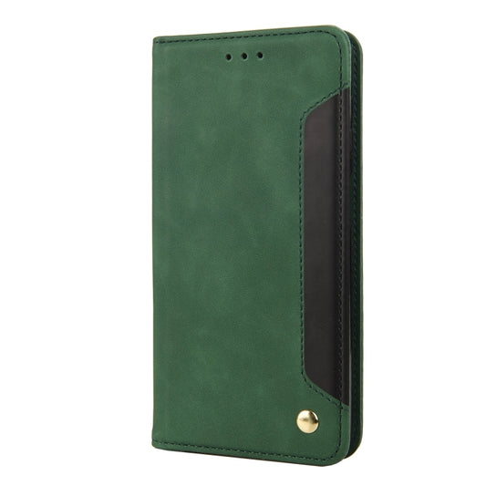 For Samsung Galaxy M53 5G Skin Feel Splicing Leather Phone Case(Green) by bashfashion