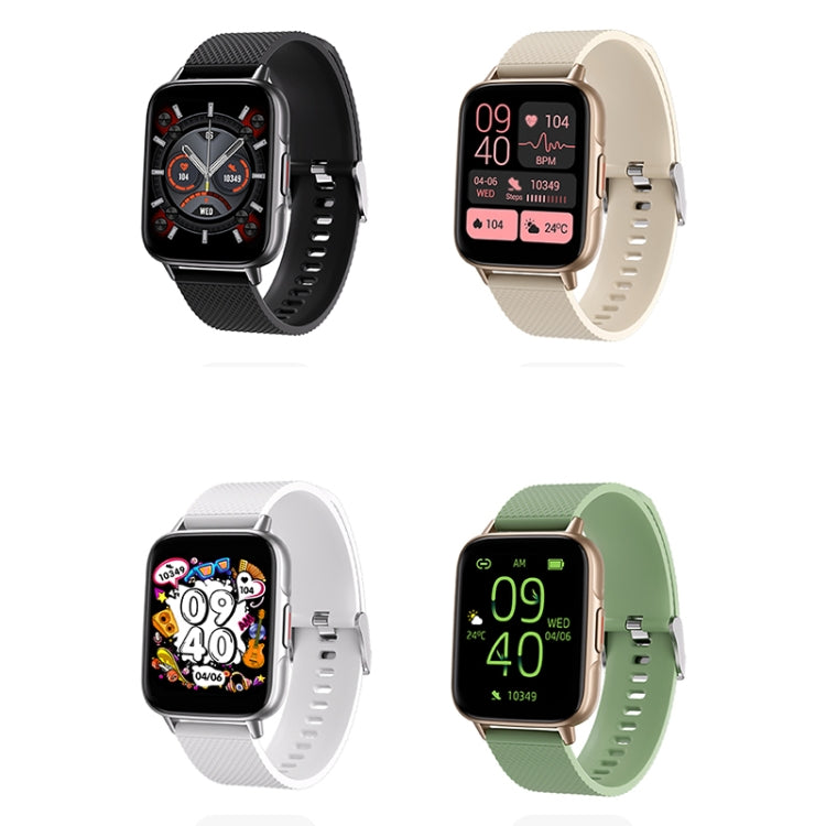 FW02 1.7 Inch Square Screen Silicone Strap Smart Health Watch Supports Heart Rate, Blood Oxygen Monitoring(Green) by bashfashion