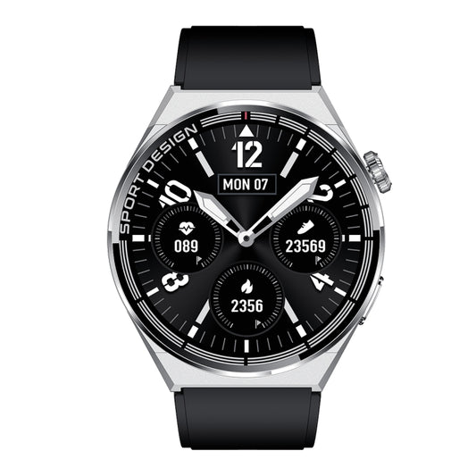 MD3MAX 1.39 inch Round Screen TPU Strap Smart Watch Supports Heart Rate Monitoring/Blood Oxygen Monitoring(Silver) by bashfashion