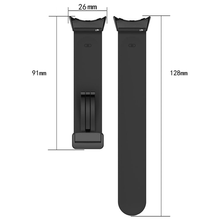 For Google Pixel Watch Two-color Folding Buckle Silicone Watch Band(Black Green) by bashfashion