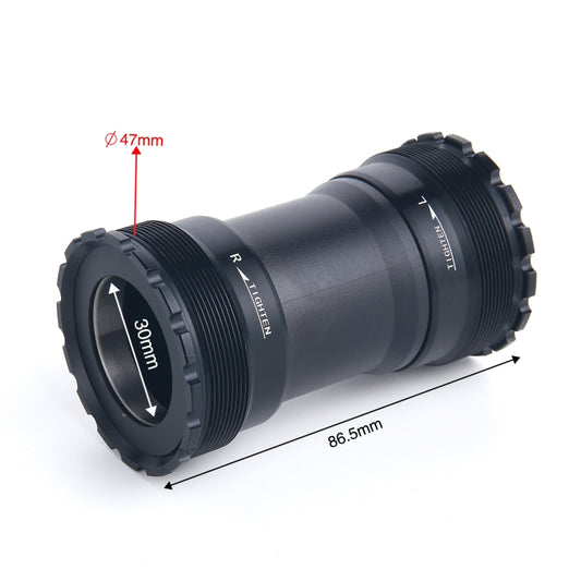 T47B30 Bottom Bracket Fits 86.5mm Width of Bicycle Frame(Black) by bashfashion
