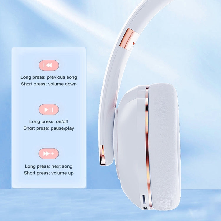 KE22 Folded Noise Reduction Wireless Bluetooth Headphones(Blue) by bashfashion