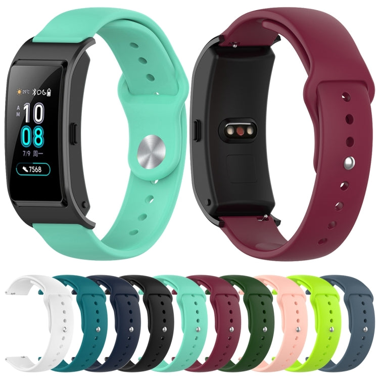 18mm Universal Reverse Buckle Wave Silicone Watch Band, Size:L(Army Green) by bashfashion