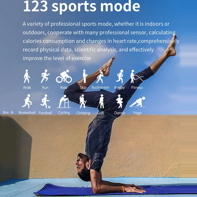 T19 Pro 1.96 inch IP67 Waterproof Silicone Band Smart Watch, Supports Dual-mode Bluetooth Call / Heart Rate Monitoring(Blue) by bashfashion