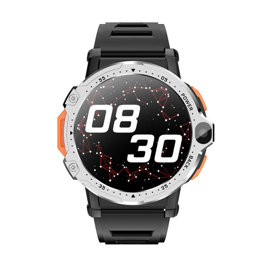 ZGP PG999 1.54 inch HD Round Screen 4G Smart Watch Android 8.1, Specification:2GB+16GB(Silver) by bashfashion