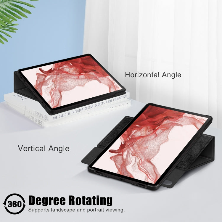 For Samsung Galaxy Tab S9 360 Rotation Stand Smart Leather Tablet Case(Black) by bashfashion