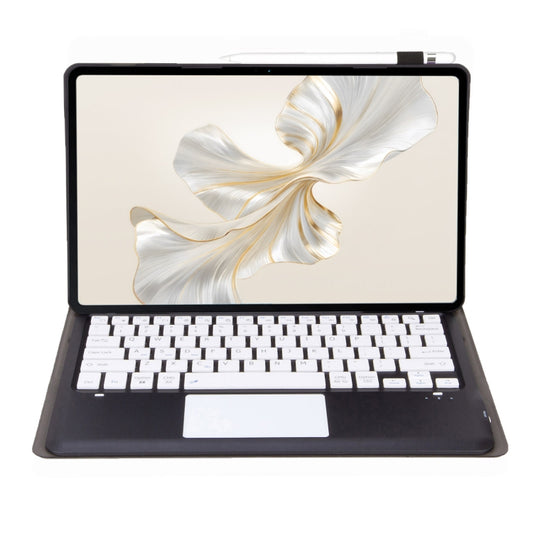 For Honor Pad 9 AH19-A TPU Ultra-thin Detachable Bluetooth Keyboard Tablet Leather Case with Touchpad(Black + White) by bashfashion
