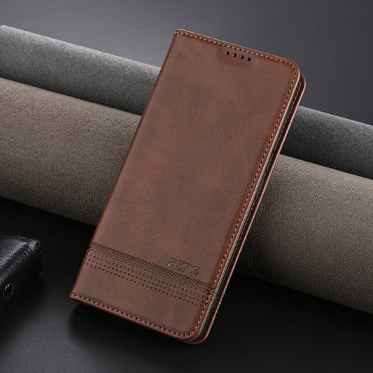 For OnePlus Nord CE4 AZNS Magnetic Calf Texture Flip Leather Phone Case(Dark Brown) by AZNS
