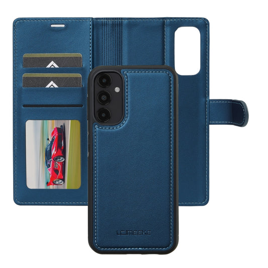 For Samsung Galaxy A14 4G / A14 5G LC.IMEEKE L2 Series Detachable Magsafe PU Phone Case with Lanyard(Blue) by LC.IMEEKE