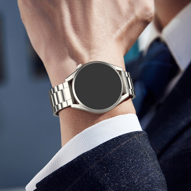 For Huawei Watch GT 5 / GT 4 46mm Button Style Three Beads Titanium Steel Quick Release Watch Band(Silver) by bashfashion