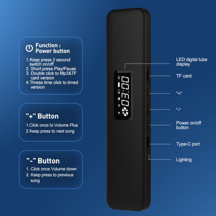 SLEEP BOX Bone Conduction Bluetooth 5.3 Sleep Speaker(Black) by bashfashion