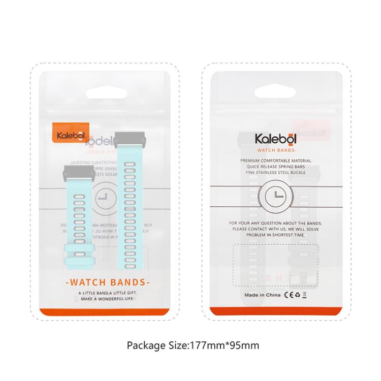 For Garmin QuickFit 26mm Kalebol Two-layer Silicone Watch Band(Army Green Black) by Kalebol