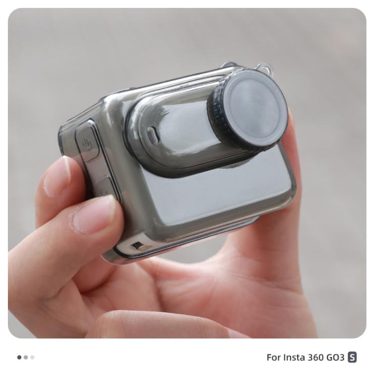 For Insta360 GO 3S Body Soft TPU Protective Case with Lens Cover(Ink Grey) by bashfashion