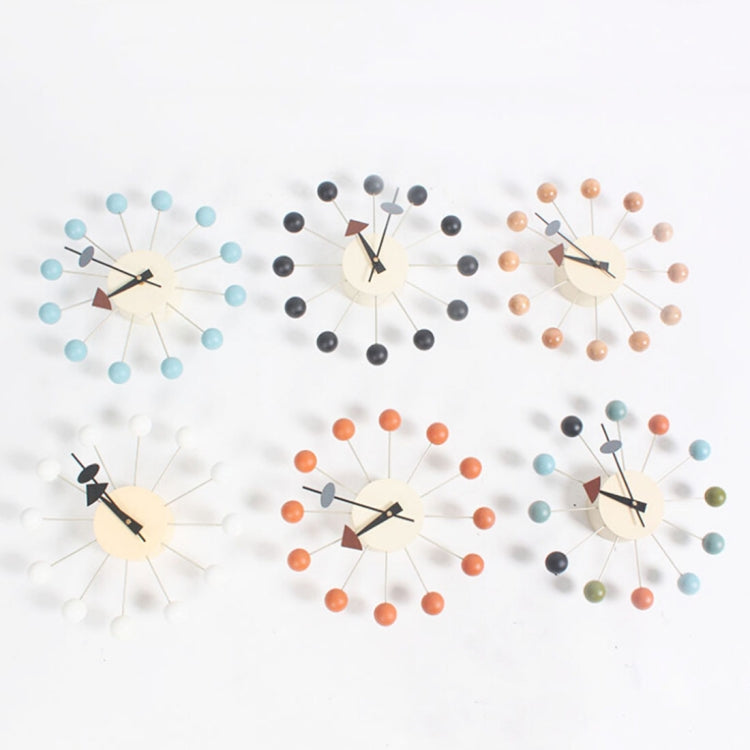 Stylish Background Minimalis Circular Balls Candy Wall Clock Creative Decoration Clock Ferris Wheel Clock(White) by bashfashion