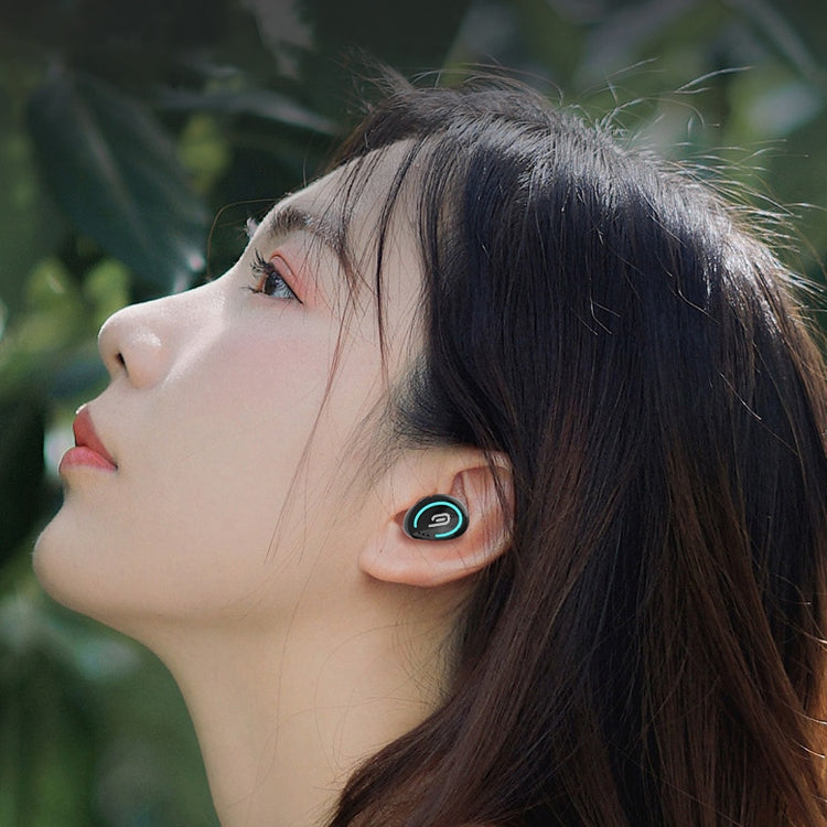 M-B8 Bluetooth 5.0 Mini Invisible In-ear Stereo Wireless Bluetooth Earphone with Charging Box (Rose Gold) by bashfashion