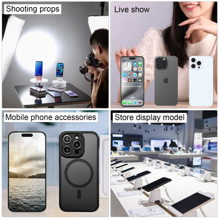 For iPhone 16 Pro Max Black Screen Non-Working Fake Dummy Display Model (White) by bashfashion