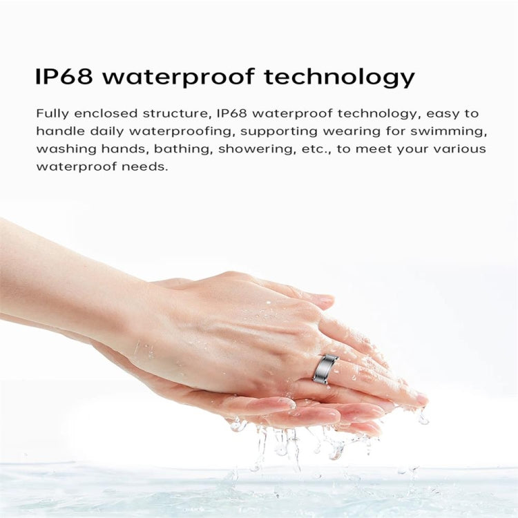 R3 SIZE 23 Smart Ring, Support Heart Rate / Blood Oxygen / Sleep Monitoring(Gold) by bashfashion