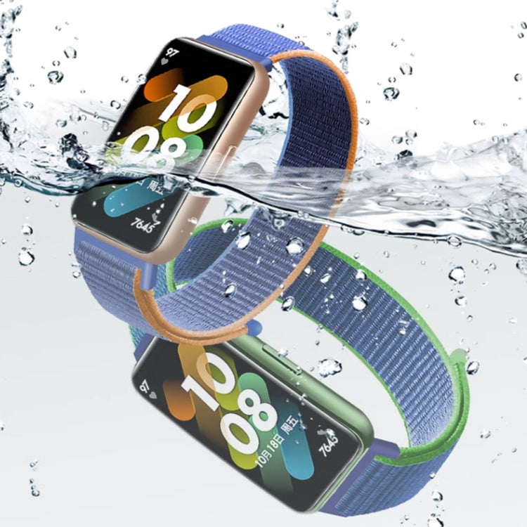 For Huawei Watch Band 9 / 9 NFC Nylon Loop Hook and Loop Fastener Watch Band(Milky White) by bashfashion