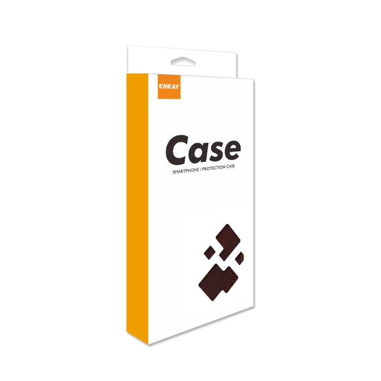 For Motorola Moto G55 ENKAY Card Wallet Calf Texture Leather Phone Case with Screen Film(Black) by ENKAY