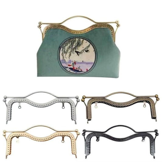 20.5cm Concave Waist Embossed Lip Handle Luggage Hardware Accessories, Color:Bronze by bashfashion