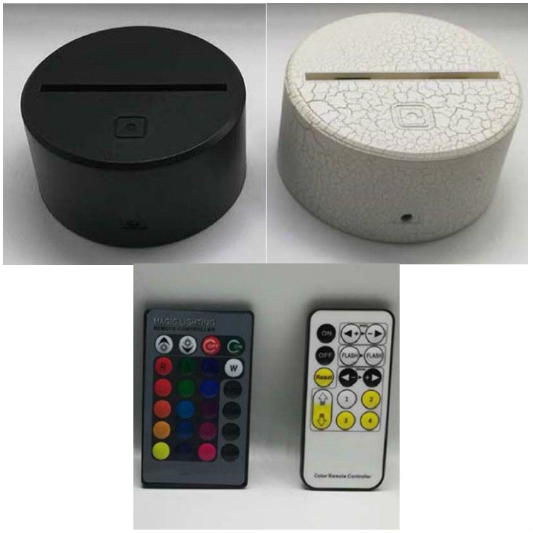 3W Excavator 3D Light Colorful Touch Control Light Creative Small Table Lamp with Black Base, Style:Touch Switch + Remote Control by bashfashion