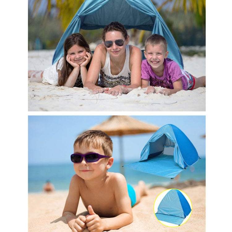 With Curtain Automatic Instant Pop Up Tent Potable Beach Tent, Size: 200x165x130cm(Orange with Yellow) by bashfashion