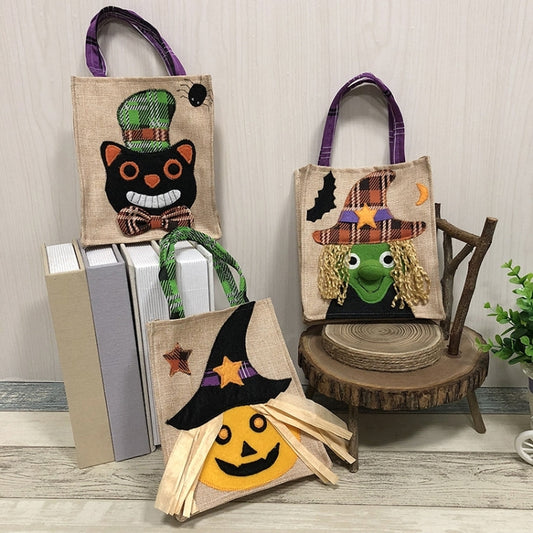 Halloween Decoration Supplies Tote Bag Mall Hotel Biscuits Apple Gift Bag(Pumpkin) by bashfashion
