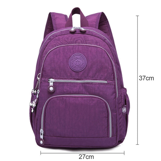 Backpacks School Backpack for Teenage Girls Female Laptop Bagpack Travel Bag, Size:27X13X37cm(T1368 Purple) by bashfashion