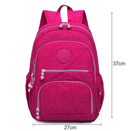 Backpacks School Backpack for Teenage Girls Female Laptop Bagpack Travel Bag, Size:27X13X37cm(T1368 Wine red) by bashfashion