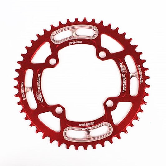 Snail Positive And Negative Tooth Discs Mountain Bike Single Disc Large Tooth Disc 104mm Bcd, Specification:44T(Red) by Snail