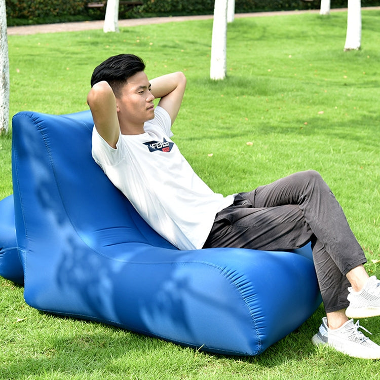 BB1803 Foldable Portable Inflatable Sofa Single Outdoor Inflatable Seat, Size: 90 x 70 x 65cm(Sky Blue) by bashfashion