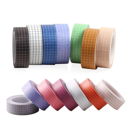 Simple Manual Decorative Stickers Plaid Material Tape(FG-05) by bashfashion