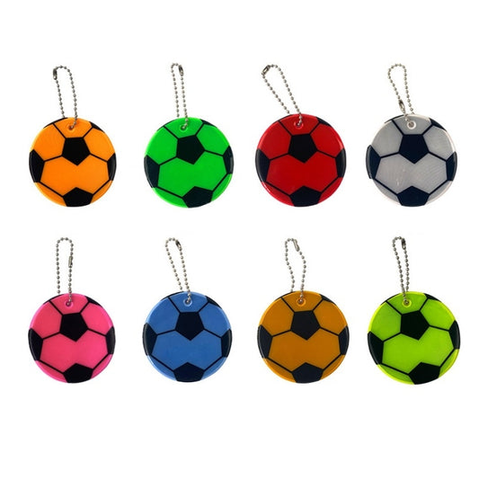 15 PCS Football Style PVC Reflective Keychain Student Schoolbag Night Reflective Pendant Random Colour Delivery(6cm) by bashfashion