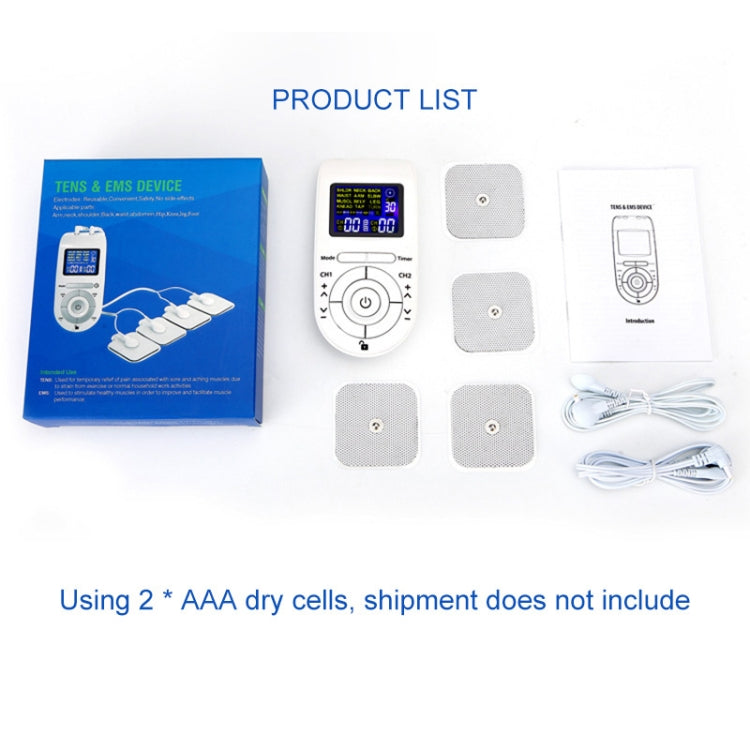 100B 12-mode Digital Meridian Physiotherapy Instrument Electronic Acupoint Pulse Acupuncture Massager, Specification: Battery Type(White) by bashfashion