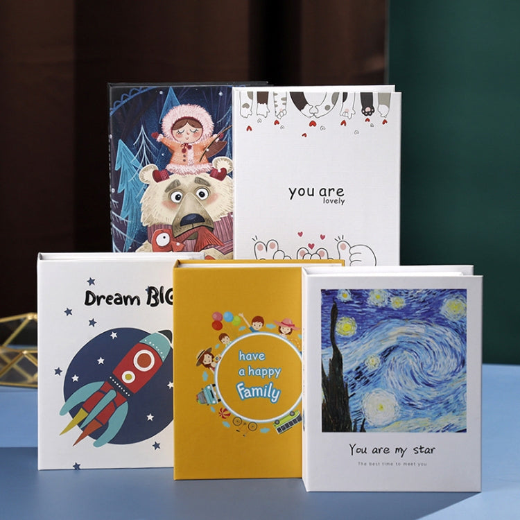 Family Large-Capacity Interstitial Album Book Photo Studio Photo Storage Book, Specification: Laminated 5 inch 100 Sheets(Fossilfish) by bashfashion