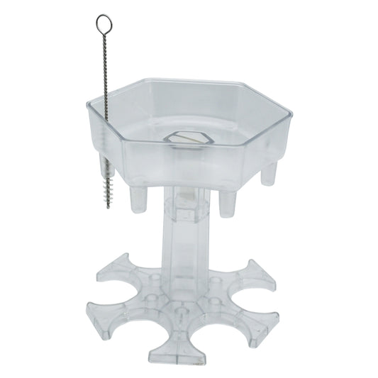 6 Cups Wine Dispenser Automatic Diversion Wine Pourer With Game Turntable, Style: Hexagon Transparent with Color Cup by bashfashion