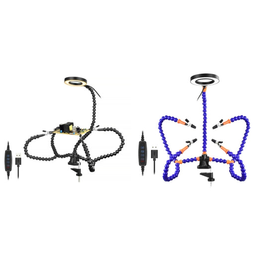 SN5BK-USB 4-Clawed Lamp Adjustable Desktop Soldering Station(Black) by bashfashion