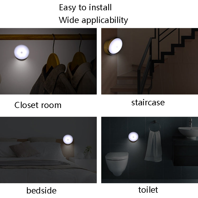 DMK-6PL Kitchen Cabinet Body Infrared Sensing Lamp, Style: Rotate Charging(White Light) by bashfashion