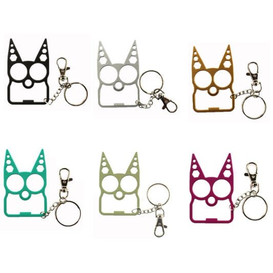 2 PCS 6 In 1 Multifunctional Keychain Zinc Alloy Bottle Opener(Pink) by bashfashion