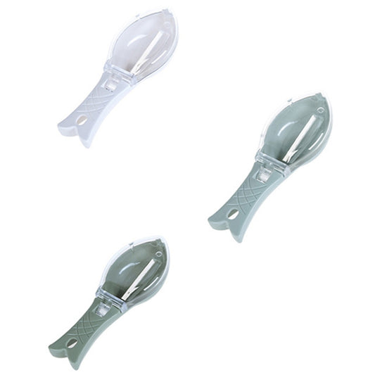 3 PCS CT1682 Thickened Plastic Fish Scaler with Cover(White) by bashfashion