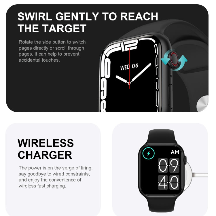 HD7max 1.9 Inch Multifunctional Waterproof Smart Watch with NFC Function(Black) by bashfashion