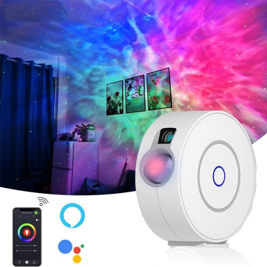 WiFi Graffiti Smart Circular Star Projection Light Home Theater Atmosphere Light(EU Plug) by bashfashion