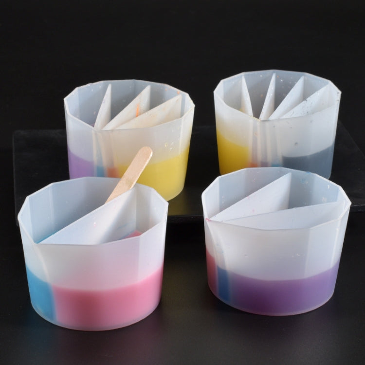 2 PCS DIY Crystal Epoxy Color Separation Cup Silicone Toning Cup, Style: 3 Grid by bashfashion