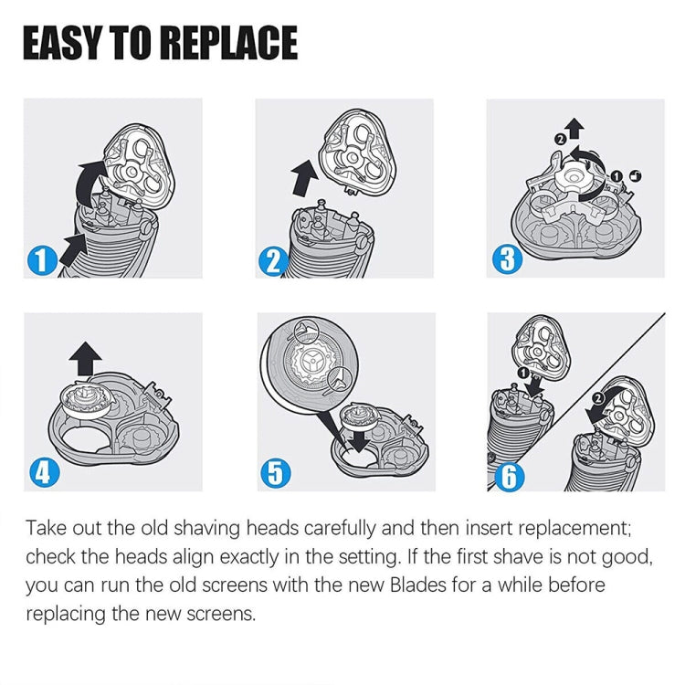 For Philips HQ8/HQ7180/HQ7140/HQ6090/HQ6075/PT860/870 Dual Shavers Blade by bashfashion