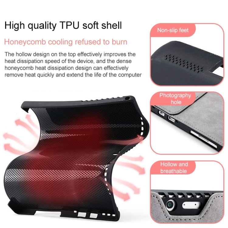 For Microsoft Surface Pro 8 Tablet Protective Case Holder(South African Sheepskin Gray Case) by bashfashion