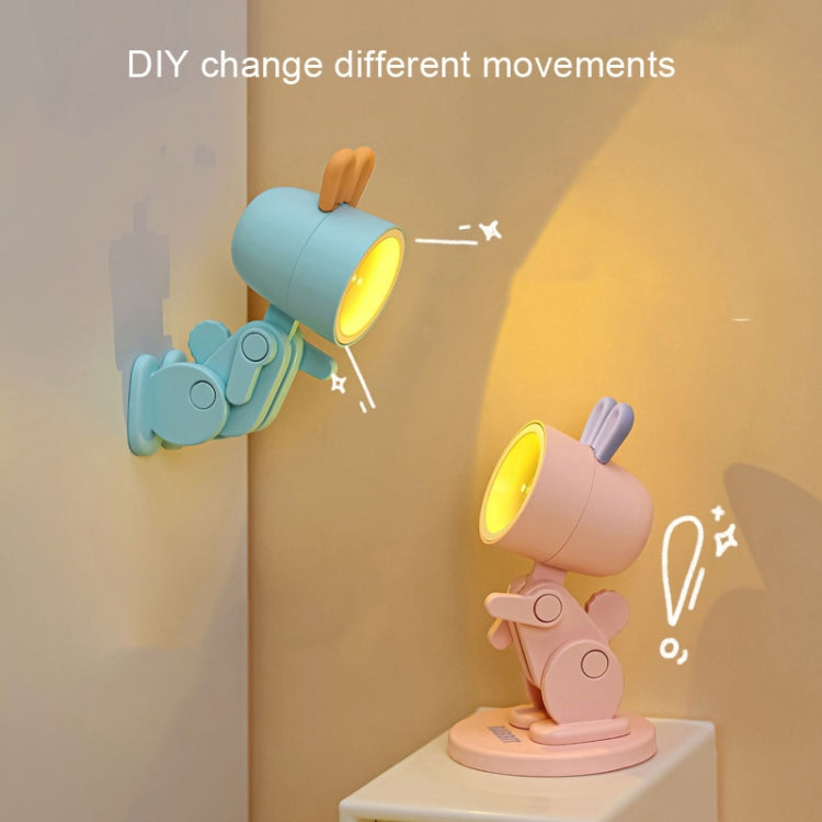 Mini Table Lamp Desktop DIY Ornaments Folding Night Light(Dinosaur Pink) by bashfashion