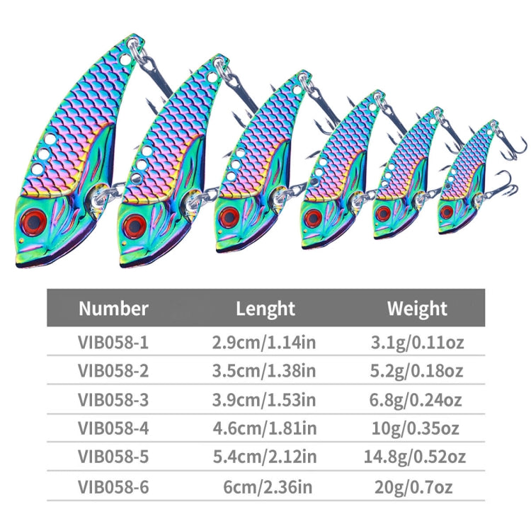 HENGJIA Metal VIB Micro-Bait Sequin Full Swimming Layer Fake Bait, Specification: 20g(With Fish Scale) by HENGJIA