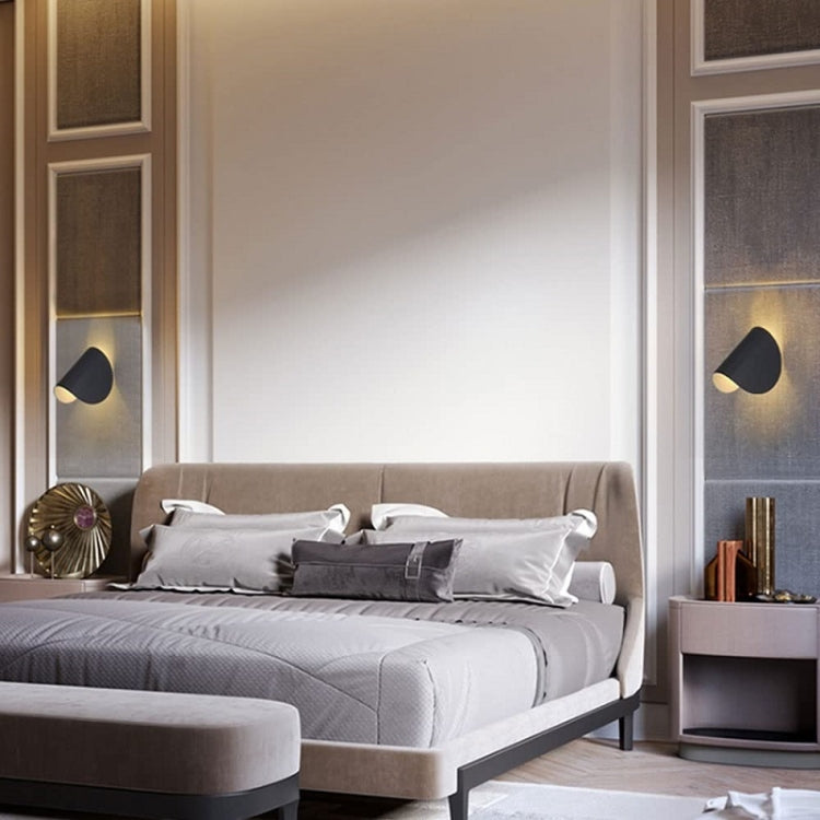 Showroom Bedroom Bedside Lamp Rotating LED Color Wall Lamp, Color: White(Warm Light) by bashfashion